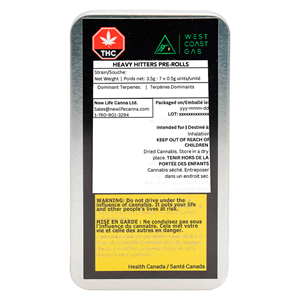 West Coast Gas - Heavy Hitters Pre-Roll - Indica - 7x0.5g